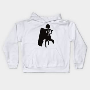 BOFURI Black Silhouette Anime Characters Maple with Her Japanese Name Kids Hoodie